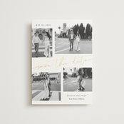 "minimal holiday gallery" - Save the Dates in Snow by Sarah Curry - Front