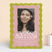 "wavy frame" - Sweet Sixteen Party Invitations in Key Lime by Baumbirdy - Front