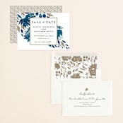 "Watercolor Delight" - Save the Dates in Indigo by Petra Kern - Assembled