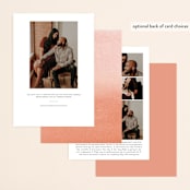 "Watercolor Wreath" - Save the Dates in Grapefruit by Yao Cheng Design - Back of Card Options