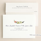 "Watercolor Wreath" - Save the Dates in Grapefruit by Yao Cheng Design - FREE Recipient Addressing