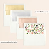"Watercolor Wreath" - Save the Dates in Grapefruit by Yao Cheng Design - Envelope Liner Options