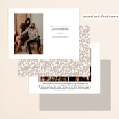 "Alabaster Florals" - Save the Dates in Slate by Jennifer Wick - Back of Card Options
