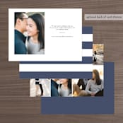 "Down by the Sea" - Save the Dates in Marine by Sandra Picco Design - Back of Card Options
