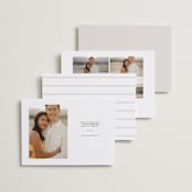 "Minimal Snapshot" - Save the Dates in Charcoal by Jackie Crawford - Back of Card Options