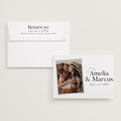 "Minimal Snapshot" - Save the Dates in Charcoal by Jackie Crawford - Save the Date with Envelope