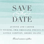 "Old Post Road" - Save the Dates in Sea Salt by Jennifer Wick - Detail