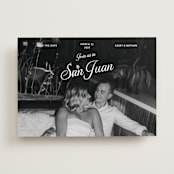 "Vintage Trip" - Save the Dates in Snow by Inkblot Design - Front