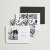 "Vintage Trip" - Save the Dates in Snow by Inkblot Design - Back of Card Options