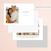 "Bottom Line" - Save the Dates in Vanilla by Jennifer Wick - Back of Card Options