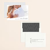 "Brushed" - Save the Dates in Bowtie by Erin Deegan - Assembled