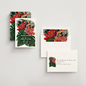 "Tropical Bouquet" - Save the Dates in Basil by Elly - Assembled