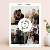 "Enchanted Greenery" - Save the Dates in Frost by Susan Moyal - Front