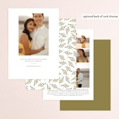 "Enchanted Greenery" - Save the Dates in Frost by Susan Moyal - Back of Card Options