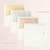 "Enchanted Greenery" - Save the Dates in Frost by Susan Moyal - Envelope Liner Options