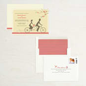 "Journey Together" - Save the Dates in Buttercream by Letter19Design - Assembled