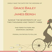 "Journey Together" - Save the Dates in Buttercream by Letter19Design - Detail