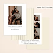 "Stache + Kiss" - Save the Dates in Crème by Penelope Poppy - Back of Card Options