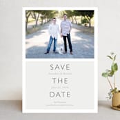 "Modern Date" - Save the Dates in Storm by Waldo Press - Front