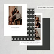 "Modern Date" - Save the Dates in Storm by Waldo Press - Back of Card Options