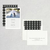 "Modern Date" - Save the Dates in Storm by Waldo Press - Assembled