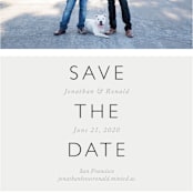 "Modern Date" - Save the Dates in Storm by Waldo Press - Detail