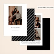 "Between the Lines" - Save the Dates in Blazer by Fine and Dandy Paperie - Back of Card Options