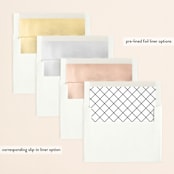 "Script Frame" - Save the Dates in Vanilla by Chasity Smith - Envelope Liner Options