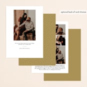 "Statement" - Save the Dates in Caramel by Lauren Chism - Back of Card Options