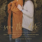 "Statement" - Save the Dates in Caramel by Lauren Chism - Detail
