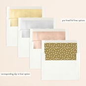 "Statement" - Save the Dates in Caramel by Lauren Chism - Envelope Liner Options