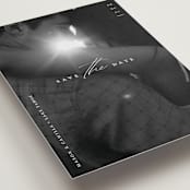 "Focal" - Save the Dates in Pearl by Christie Garcia - Detail