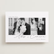 "Simple Two" - Save the Dates in Noir by Emily Betts - Front
