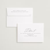 "Simple Two" - Save the Dates in Noir by Emily Betts - FREE Recipient Addressing