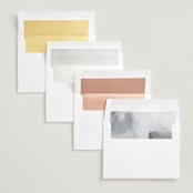 "Simple Two" - Save the Dates in Noir by Emily Betts - Envelope Liner Options