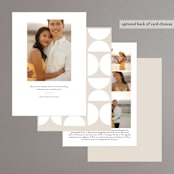 "Bold Circle" - Save the Dates in Champagne by Jessica Corliss - Back of Card Options