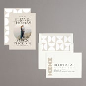 "Bold Circle" - Save the Dates in Champagne by Jessica Corliss - Assembled