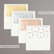 "Bold Circle" - Save the Dates in Champagne by Jessica Corliss - Envelope Liner Options