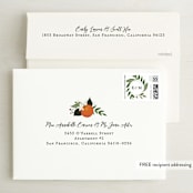 "Orange Blossoms" - Save the Dates in Pearl by Susan Moyal - FREE Recipient Addressing