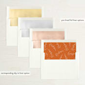 "Orange Blossoms" - Save the Dates in Pearl by Susan Moyal - Envelope Liner Options