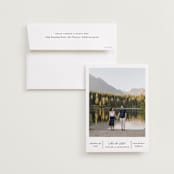 "Simple Columns" - Save the Dates in Alabaster by Erica Krystek - Save the Date with Envelope