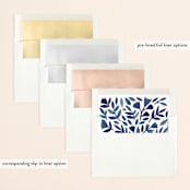 "Wildflower Floral" - Save the Dates in Navy by Katharine Watson - Envelope Liner Options