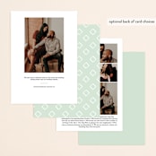"XOXO" - Save the Dates in Snow by Carolyn MacLaren - Back of Card Options