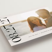"All Stacked Up" - Save the Dates in Ivory by Pixel and Hank - Detail