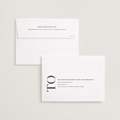 "All Stacked Up" - Save the Dates in Ivory by Pixel and Hank - FREE Recipient Addressing