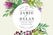 "Wedding Watercolors" - Save the Dates in Almond by Alexandra Dzh - Detail