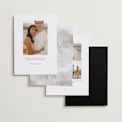 "All our love" - Save the Dates in Ebony by Maja Cunningham - Back of Card Options