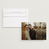 "Side Stack" - Save the Dates in Snow by Alethea and Ruth - Save the Date with Envelope