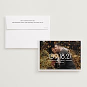 "Presenting" - Save the Dates in Snow by Lisa Assenmacher - Save the Date with Envelope