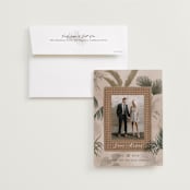 "Tropical Rattan" - Save the Dates in Rattan by Elly - Save the Date with Envelope